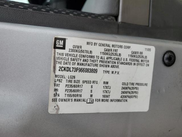 Photo 14 from auction – 2006 PONTIAC TORRENT with VIN 2CKDL73F966083809