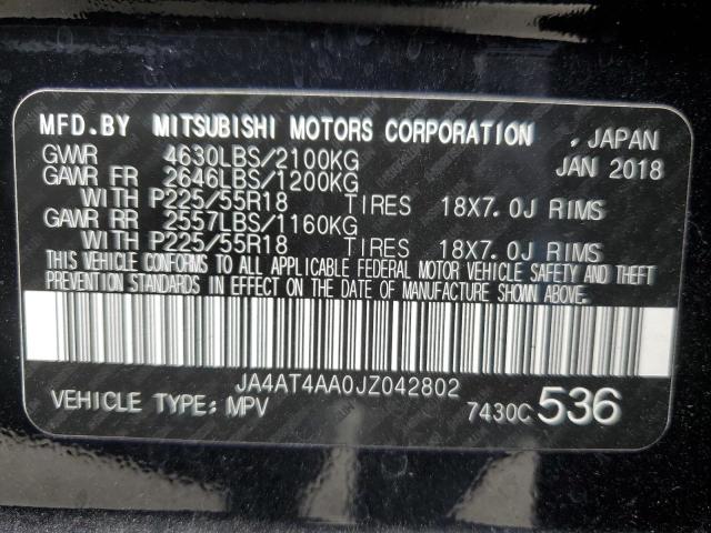 Photo 14 from auction – 2018 MITSUBISHI ECLIPSE CR with VIN JA4AT4AA0JZ042802