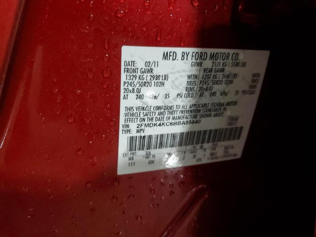 Photo 14 from auction – 2011 FORD EDGE LIMIT with VIN 2FMDK4KC6BBA85840