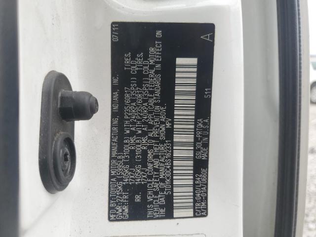 Photo 14 from auction – 2011 TOYOTA SIENNA XLE with VIN 5TDYK3DC4BS162331