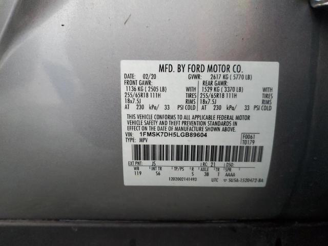 Zdjęcie 14 z aukcji – 2020 FORD EXPLORER X z VIN 1FMSK7DH5LGB89604