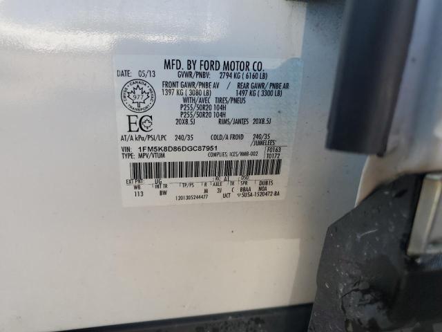 Photo 14 from auction – 2013 FORD EXPLORER X with VIN 1FM5K8D86DGC87951