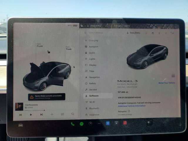 Photo 9 from auction – 2022 TESLA MODEL 3 with VIN 5YJ3E1EB5NF145543