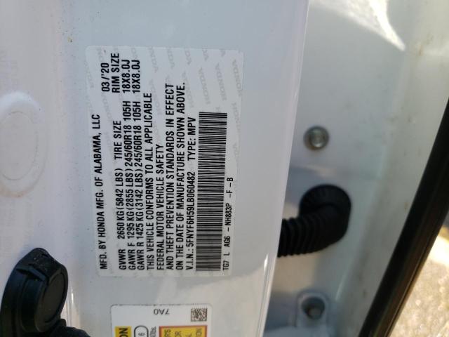 Photo 14 from auction – 2020 HONDA PILOT EXL with VIN 5FNYF6H59LB060482