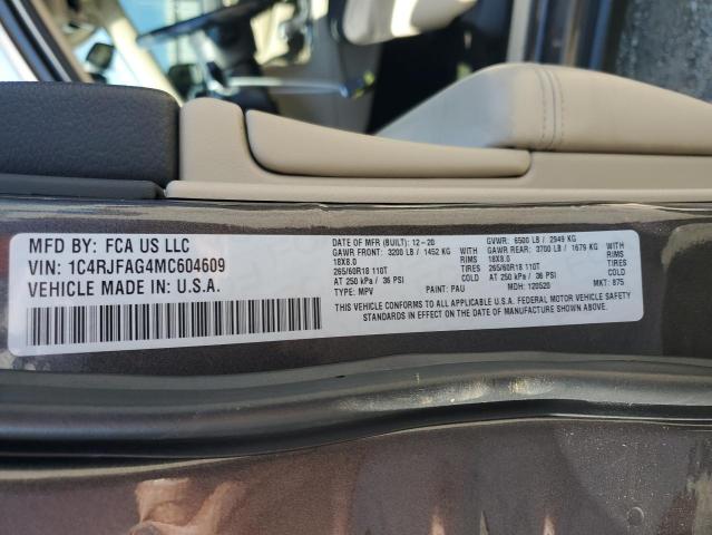 Photo 14 from auction – 2021 JEEP GRAND CHER with VIN 1C4RJFAG4MC604609