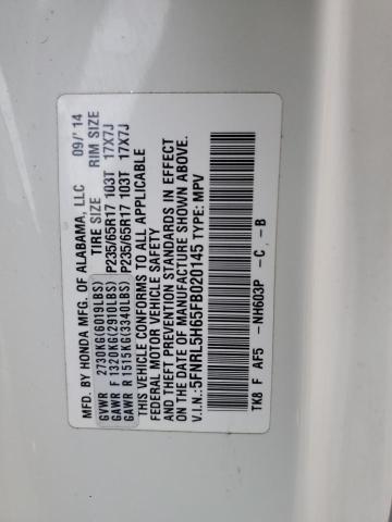 Photo 14 from auction – 2015 HONDA ODYSSEY EX with VIN 5FNRL5H65FB020145