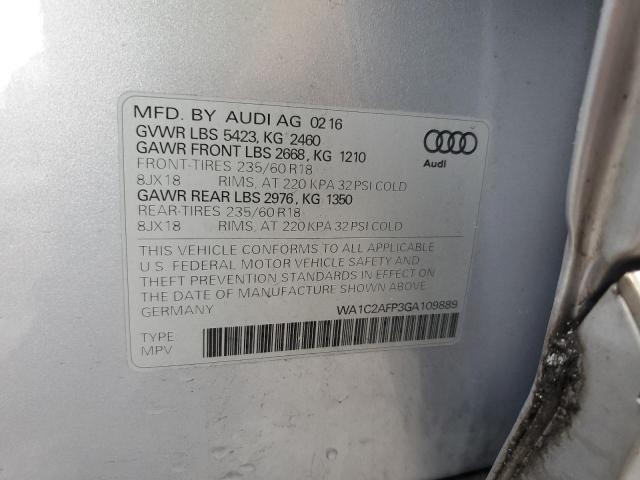 Photo 14 from auction – 2016 AUDI Q5 PREMIUM with VIN WA1C2AFP3GA109889