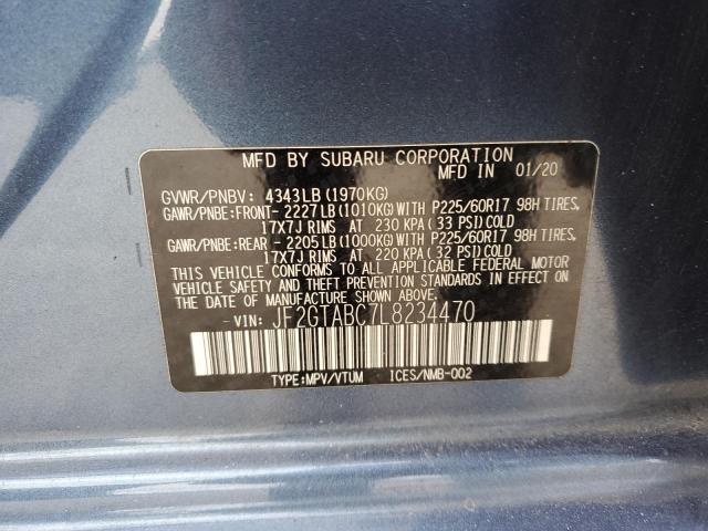 Photo 14 from auction – 2020 SUBARU CROSSTREK with VIN JF2GTABC7L8234470