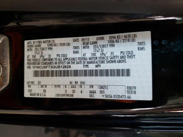 Photo 14 from auction – 2016 FORD ESCAPE S with VIN 1FMCU0F73GUB12828