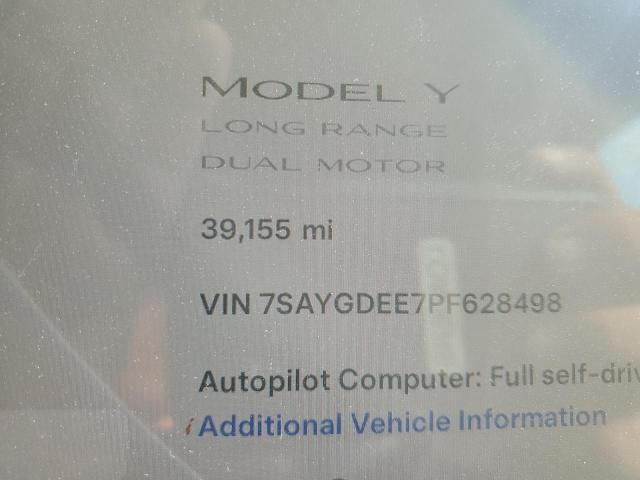 Photo 9 from auction – 2023 TESLA MODEL Y with VIN 7SAYGDEE7PF628498