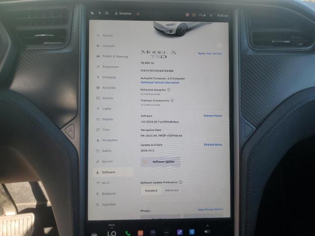 Photo 9 from auction – 2018 TESLA MODEL X with VIN 5YJXCDE24JF104498