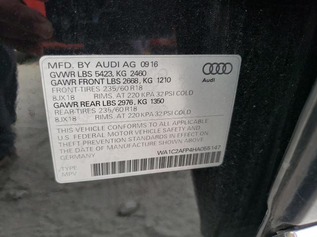 Photo 14 from auction – 2017 AUDI Q5 PREMIUM with VIN WA1C2AFP4HA055147