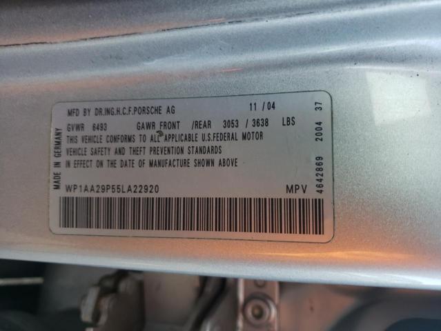 Photo 14 from auction – 2005 PORSCHE CAYENNE with VIN WP1AA29P55LA22920