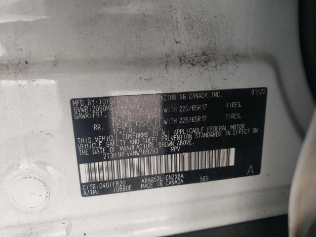 Photo 14 from auction – 2022 TOYOTA RAV4 LE with VIN 2T3H1RFV4NW189293