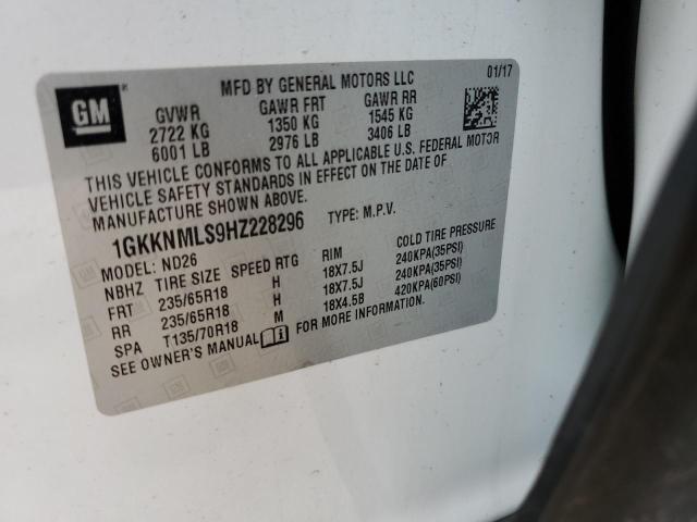 Photo 14 from auction – 2017 GMC ACADIA SLT with VIN 1GKKNMLS9HZ228296