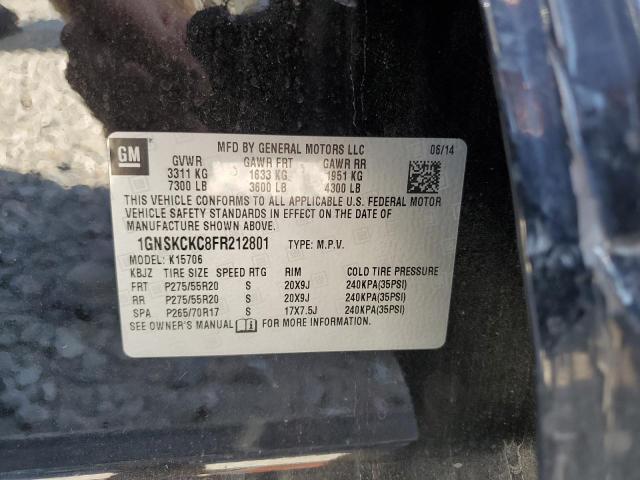 Photo 14 from auction – 2015 CHEVROLET TAHOE with VIN 1GNSKCKC8FR212801
