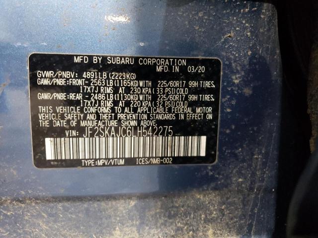 Photo 14 from auction – 2020 SUBARU FORESTER P with VIN JF2SKAJC6LH542275