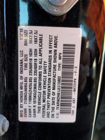 Photo 14 from auction – 2018 HONDA CR-V EXL with VIN 7FARW2H81JE036802