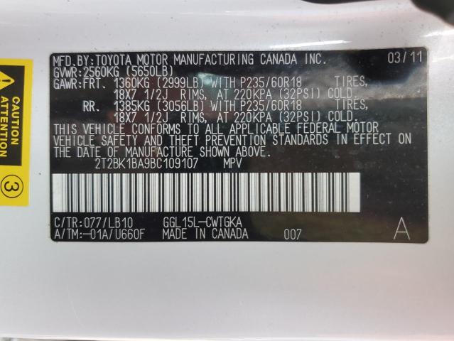 Photo 14 from auction – 2011 LEXUS RX 350 with VIN 2T2BK1BA9BC109107