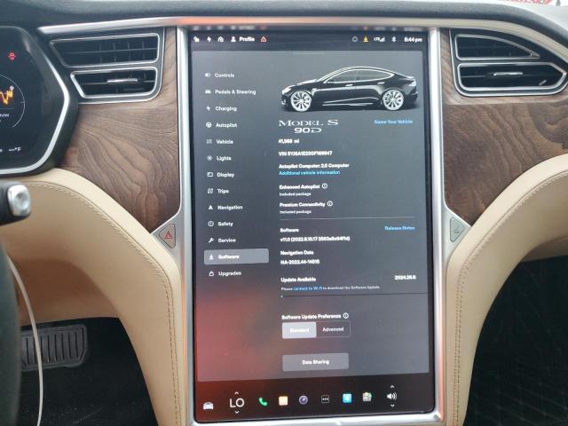 Photo 9 from auction – 2016 TESLA MODEL S with VIN 5YJSA1E23GF169947