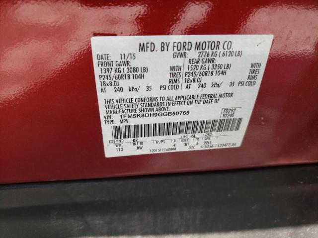 Photo 14 from auction – 2016 FORD EXPLORER X with VIN 1FM5K8DH9GGB50765