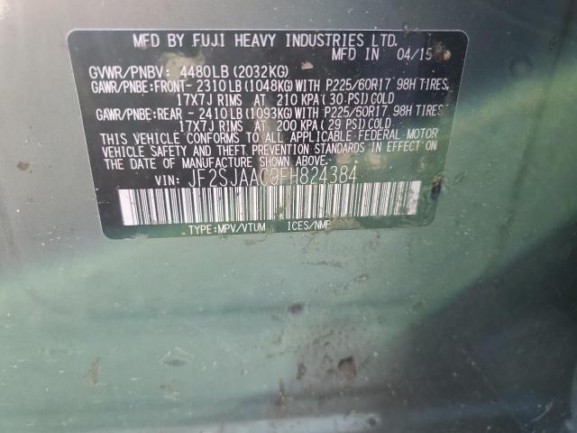 Photo 14 from auction – 2015 SUBARU FORESTER 2 with VIN JF2SJAAC9FH824384