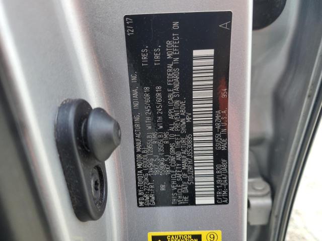 Foto 14 de la subasta – 2018 TOYOTA HIGHLANDER con VIN 5TDJZRFH7JS530895