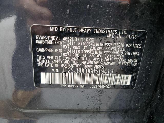 Photo 14 from auction – 2016 SUBARU FORESTER 2 with VIN JF2SJGDC0GH519419