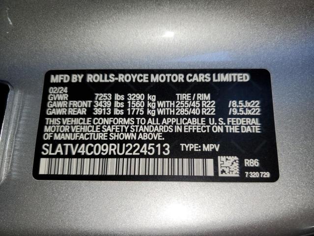 Photo 14 from auction – 2024 ROLLS-ROYCE CULLINAN with VIN SLATV4C09RU224513