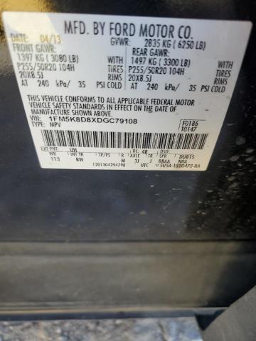 Photo 14 from auction – 2013 FORD EXPLORER X with VIN 1FM5K8D8XDGC79108
