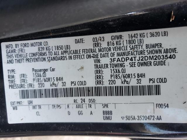 Photo 14 from auction – 2013 FORD FIESTA S with VIN 3FADP4TJ2DM203540