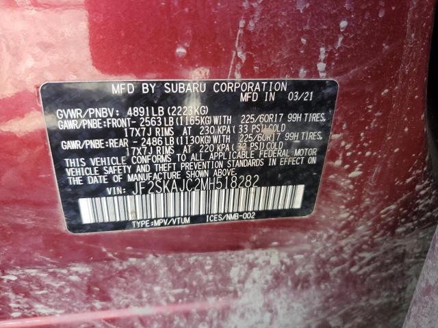 Photo 14 from auction – 2021 SUBARU FORESTER P with VIN JF2SKAJC2MH518282