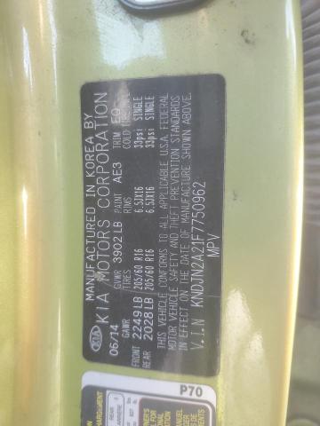 Photo 14 from auction – 2015 KIA SOUL with VIN KNDJN2A21F7750962