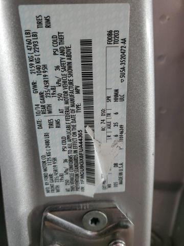 Photo 14 from auction – 2015 FORD ESCAPE SE with VIN 1FMCU9GX8FUA44365