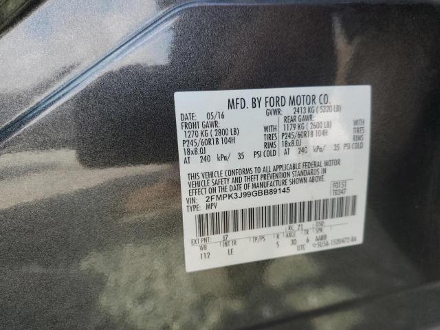 Photo 14 from auction – 2016 FORD EDGE SEL with VIN 2FMPK3J99GBB89145