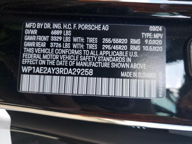 Photo 14 from auction – 2024 PORSCHE CAYENNE E- with VIN WP1AE2AY3RDA29258