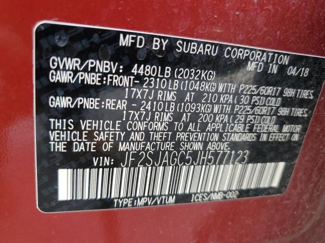 Photo 14 from auction – 2018 SUBARU FORESTER 2 with VIN JF2SJAGC5JH577123