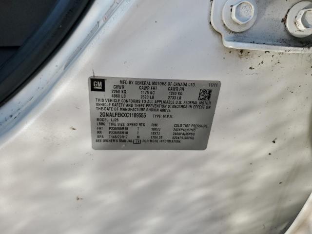 Photo 14 from auction – 2012 CHEVROLET EQUINOX LT with VIN 2GNALFEKXC1189555