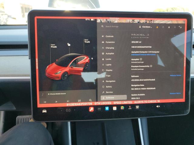 Photo 9 from auction – 2018 TESLA MODEL 3 with VIN 5YJ3E1EA9JF031739