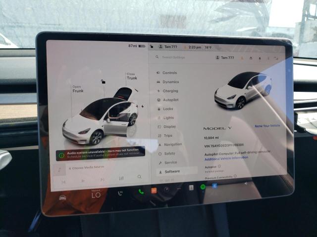 Photo 9 from auction – 2023 TESLA MODEL Y with VIN 7SAYGDED3PF969386