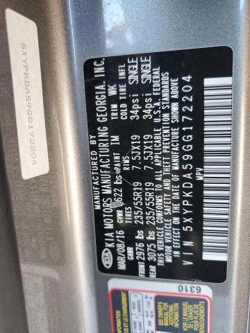 Photo 14 from auction – 2016 KIA SORENTO SX with VIN 5XYPKDA59GG172204