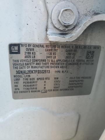 Photo 14 from auction – 2015 CHEVROLET CAPTIVA LS with VIN 3GNAL2EK7FS502613