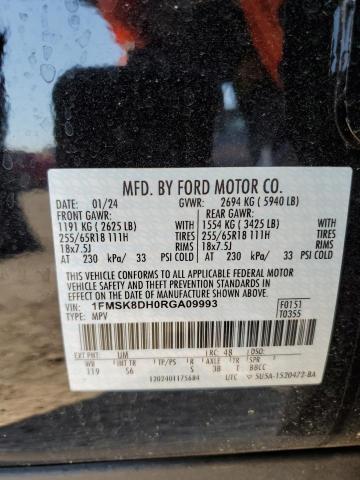Photo 14 from auction – 2024 FORD EXPLORER X with VIN 1FMSK8DH0RGA09993