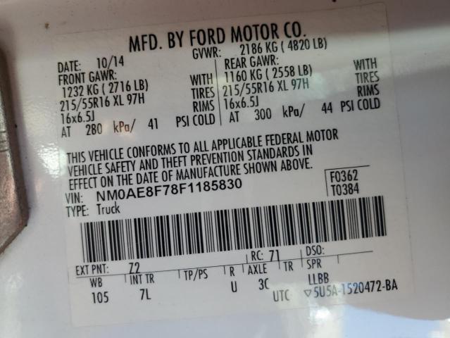 Photo 14 from auction – 2015 FORD TRANSIT CO with VIN NM0AE8F78F1185830
