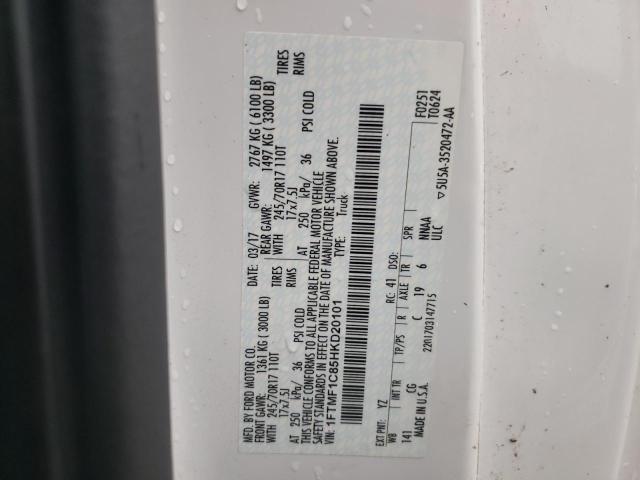 Photo 10 from auction – 2017 FORD F150 with VIN 1FTMF1C85HKD20101