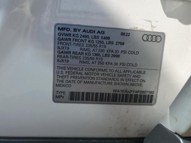 Photo 14 from auction – 2023 AUDI Q5 PREMIUM with VIN WA1EAAFY4P2007192