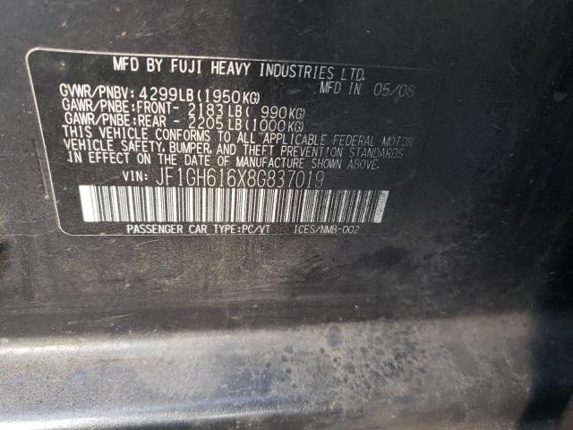 Photo 14 from auction – 2008 SUBARU IMPREZA 2. with VIN JF1GH616X8G837019