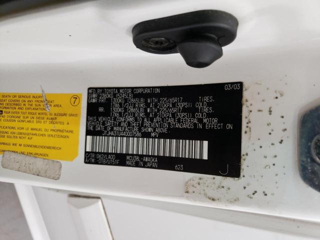 Photo 14 from auction – 2004 LEXUS RX 330 with VIN JTJHA31U440007586
