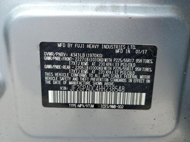 Photo 14 from auction – 2017 SUBARU CROSSTREK with VIN JF2GPADC4HH238548
