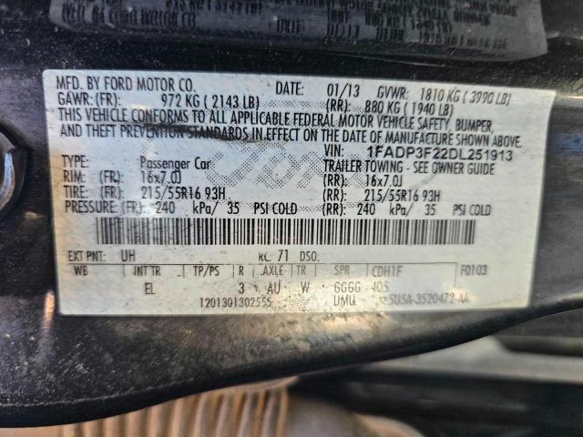 Photo 10 from auction – 2013 FORD FOCUS SE with VIN 1FADP3F22DL251913